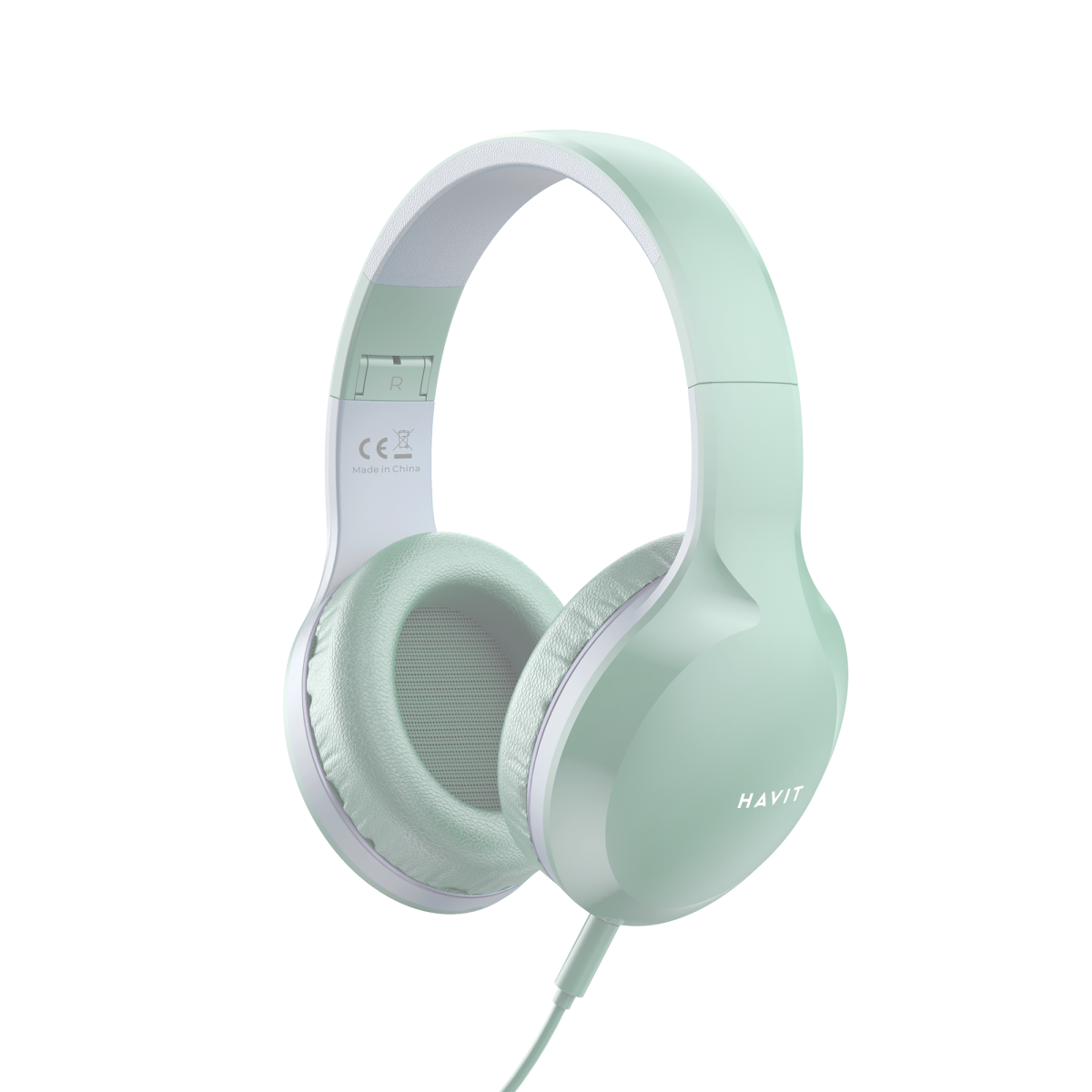 Навушники дротові накладні HAVIT HV-H100d Green з мікрофоном Навушники дротові накладні HAVIT HV-H100d Green з мікрофоном