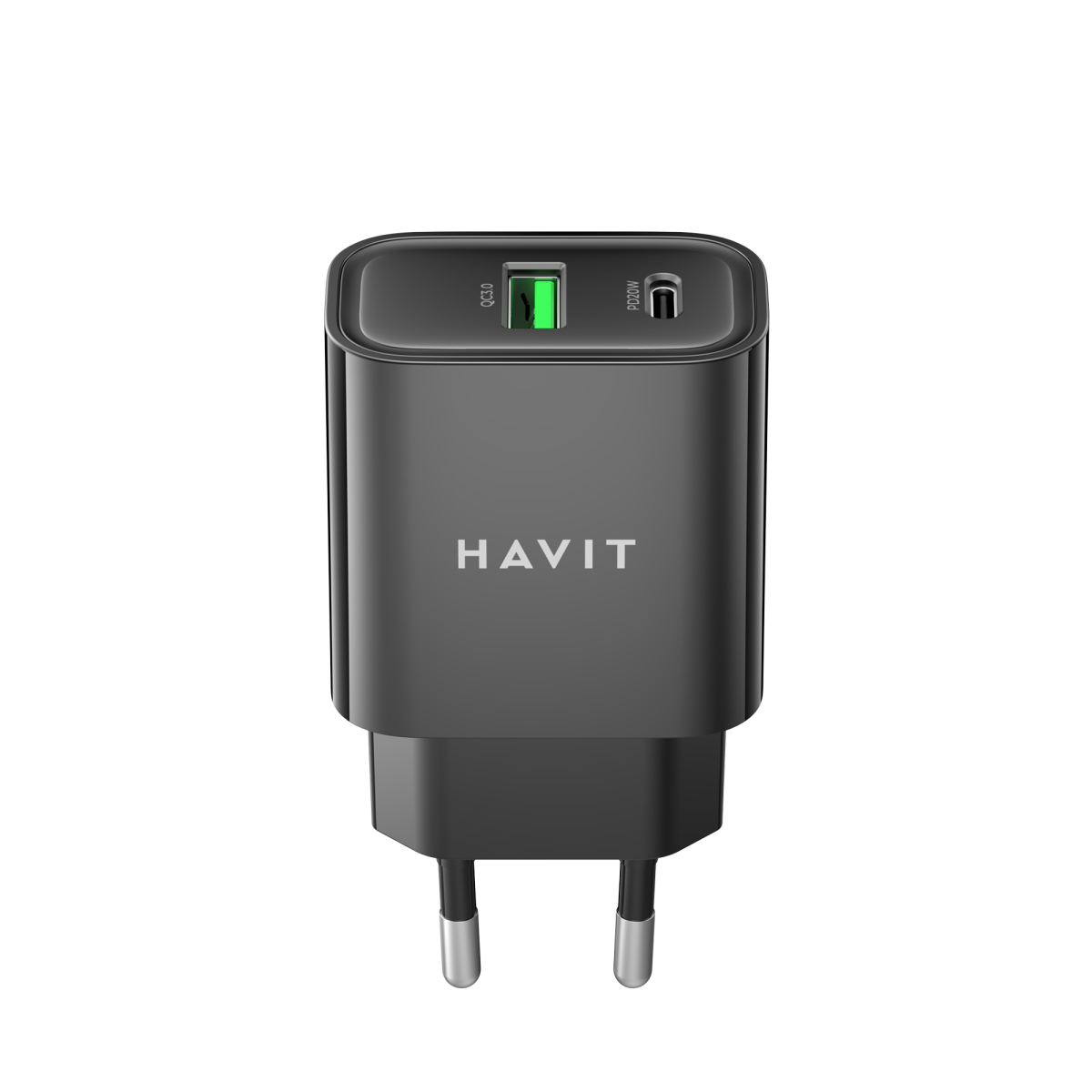 Зарядний пристрій HAVIT UC111 PRO 20W USB-A+USB-C Black Зарядний пристрій HAVIT UC111 PRO 20W USB-A+USB-C Black