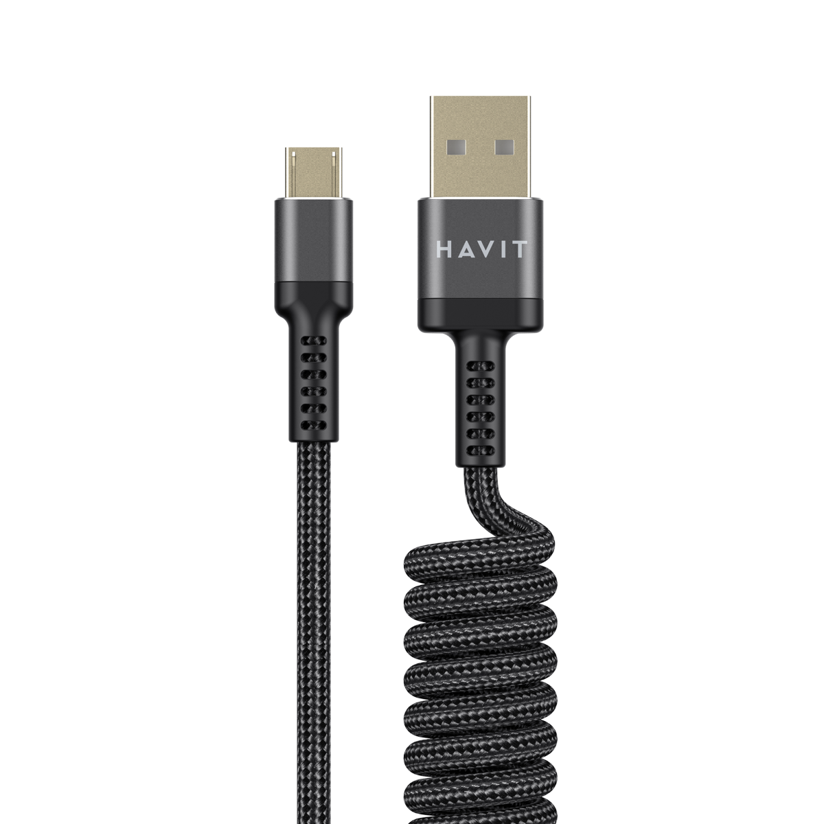 Кабель спіральний Micro USB HAVIT HV-CB6250 2.4A 1.5м