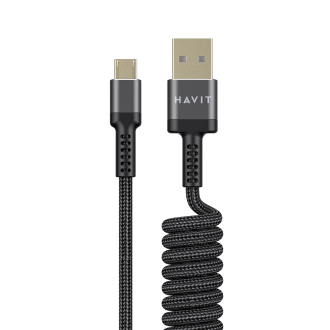 Кабель спіральний Micro USB HAVIT HV-CB6250 2.4A 1.5м