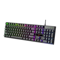 Мембранна ігрова клавіатура дротова HAVIT HV-KB101L RGB Black