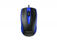 Проводная мышь HAVIT HV-MS871 USB Blue (1200 DPI, 3 кл)