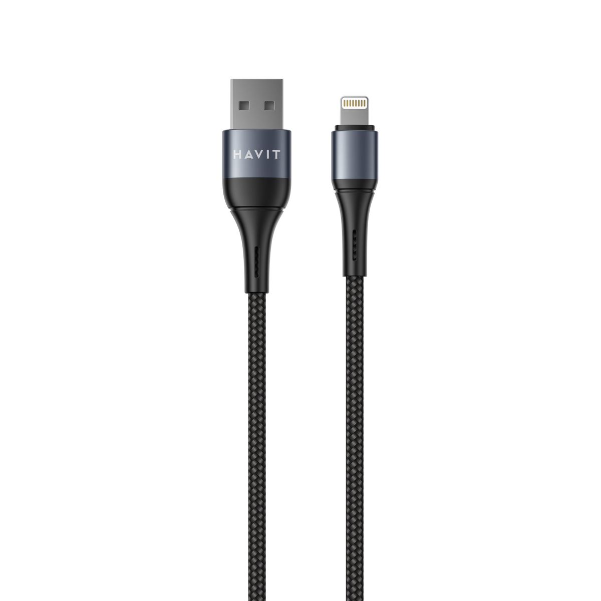 Кабель USB - Lightning HAVIT HV-CB650C 2.1A 1м Black