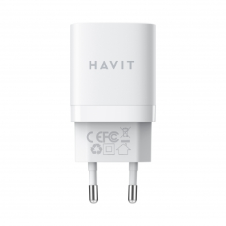 Зарядний пристрій HAVIT HV-UC30 GaN 30W USB+USB-C White