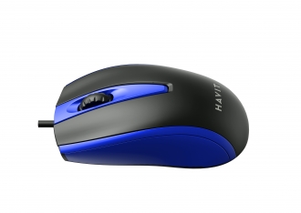 Дротова миша HAVIT HV-MS871 USB Blue (1200 DPI, 3 кл)