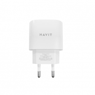 Швидкий зарядний пристрій HAVIT HV-UC1016 USB-C 20W 3A White