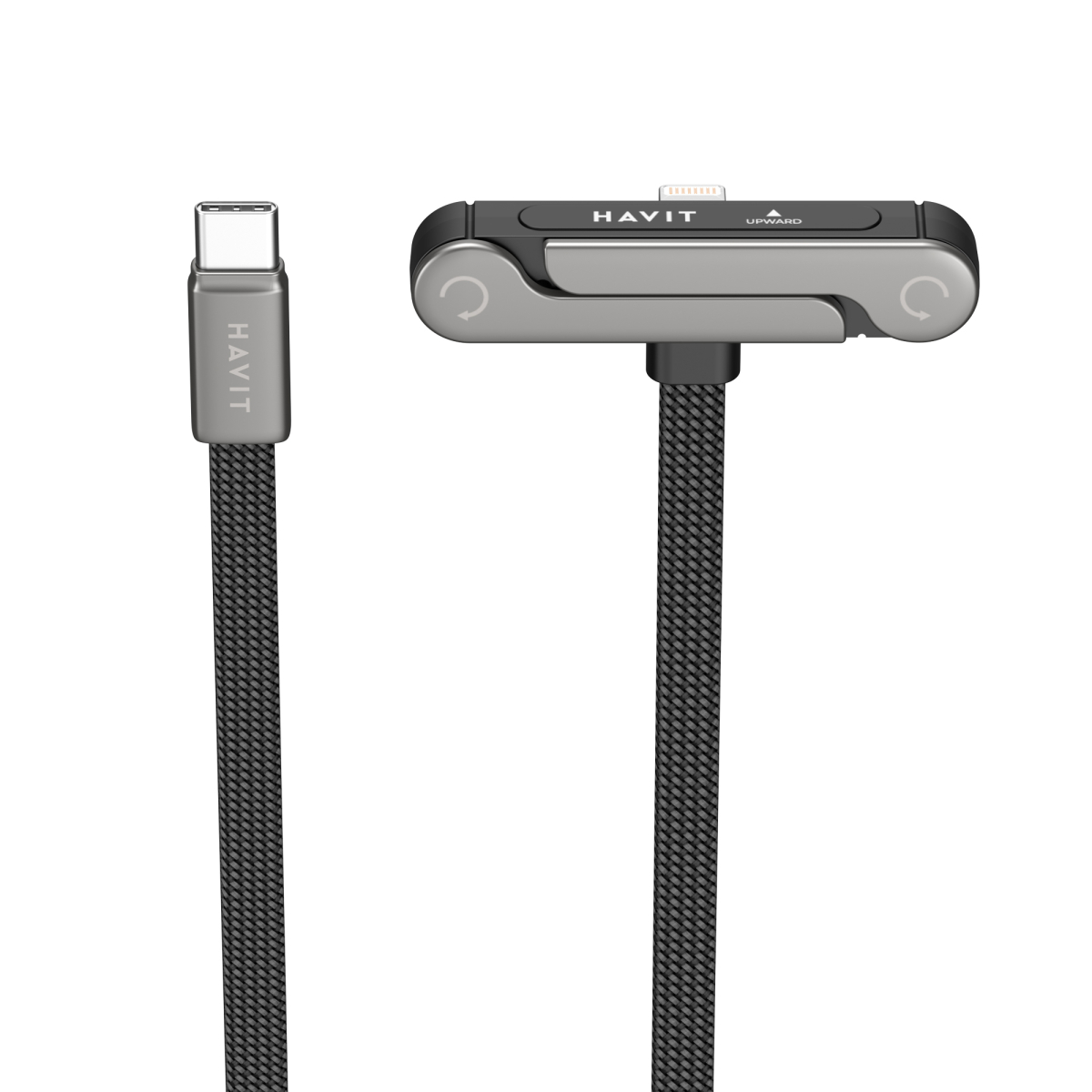 Кабель USB-C - Lightning HAVIT CB6386 PD30W 1.2м з підставкою