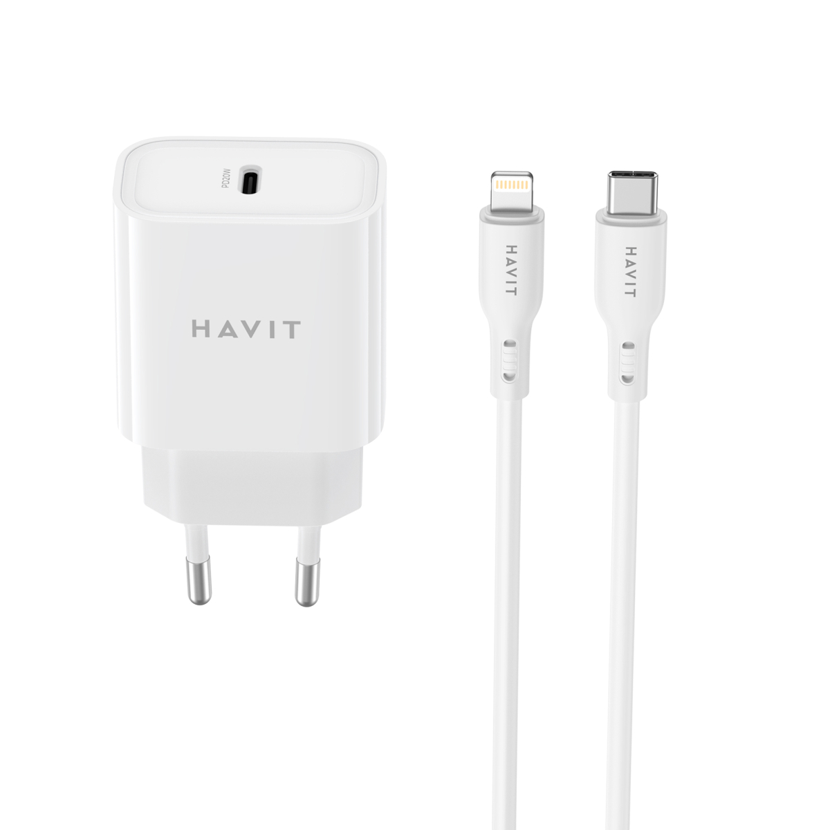 Зарядний пристрій HAVIT ST935 20W USB-C з кабелем USB-C - Lightning