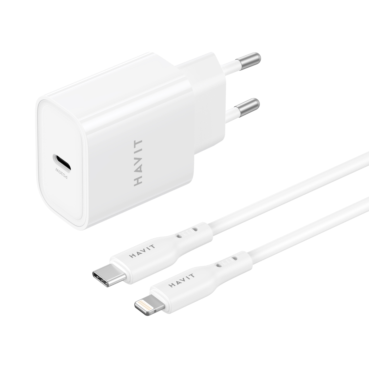 Зарядний пристрій HAVIT ST935 20W USB-C з кабелем USB-C - Lightning