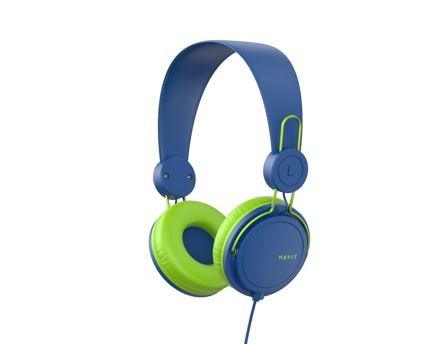 Навушники дротові накладні HAVIT HV-H2198D Blue/Green з мікрофоном