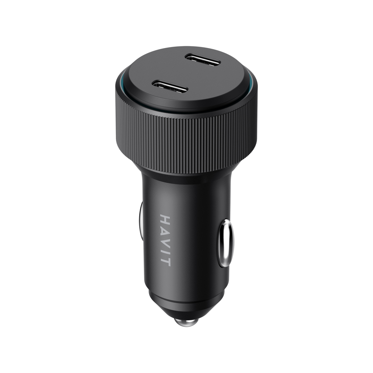 Автомобільний зарядний пристрій HAVIT HV-CC2014 60W 2xUSB-C Black