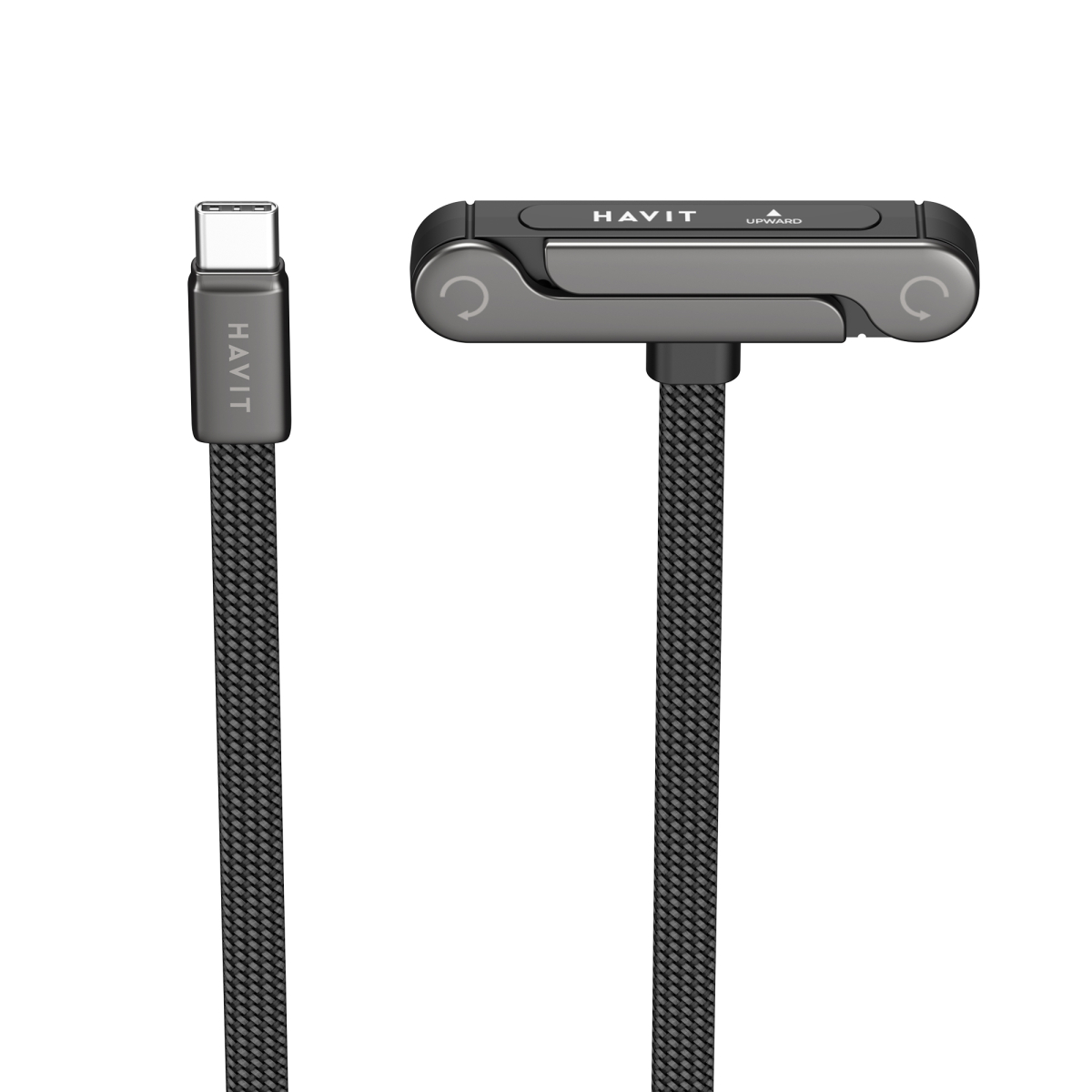 Кабель USB-C - USB-C HAVIT CB6387 PD60W 3A 1.2м з підставкою
