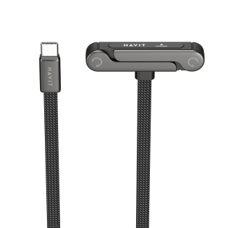 Кабель USB-C - USB-C HAVIT CB6387 PD60W 3A 1.2м з підставкою