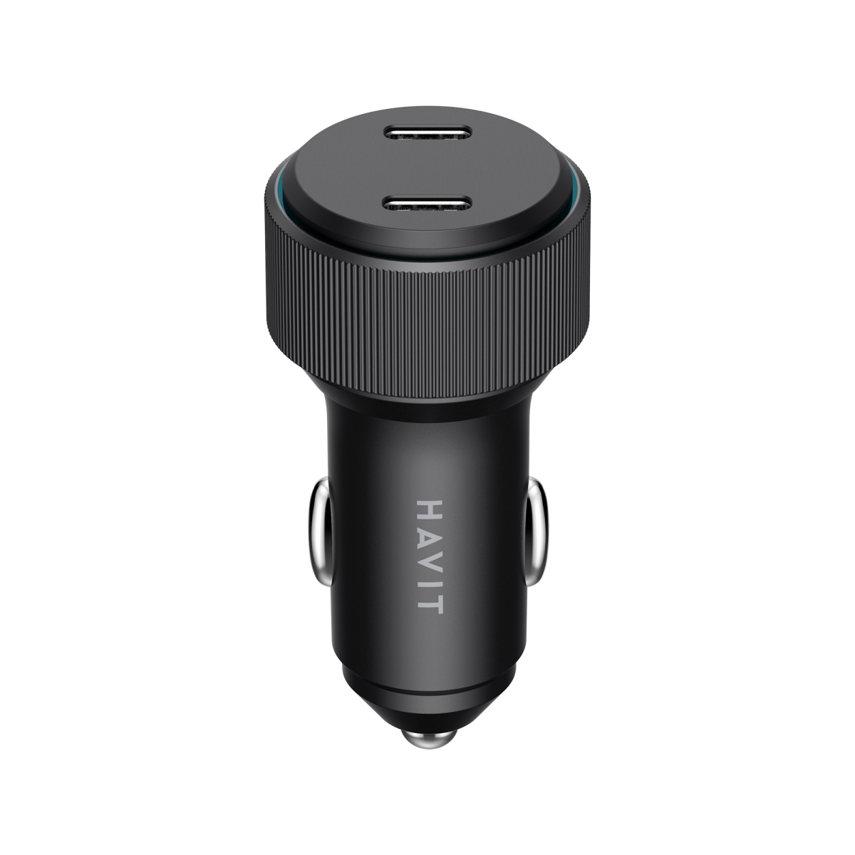 Автомобільний зарядний пристрій HAVIT HV-CC2014 60W 2xUSB-C Black