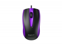 Дротова миша HAVIT HV-MS871 USB Purple (1200 DPI, 3 кл)