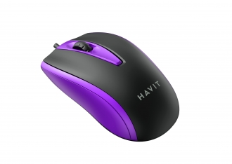 Дротова миша HAVIT HV-MS871 USB Purple (1200 DPI, 3 кл)