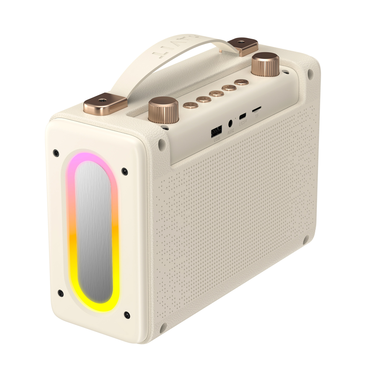 Портативна ретро колонка караоке HAVIT SK823BT 16W RGB Beige