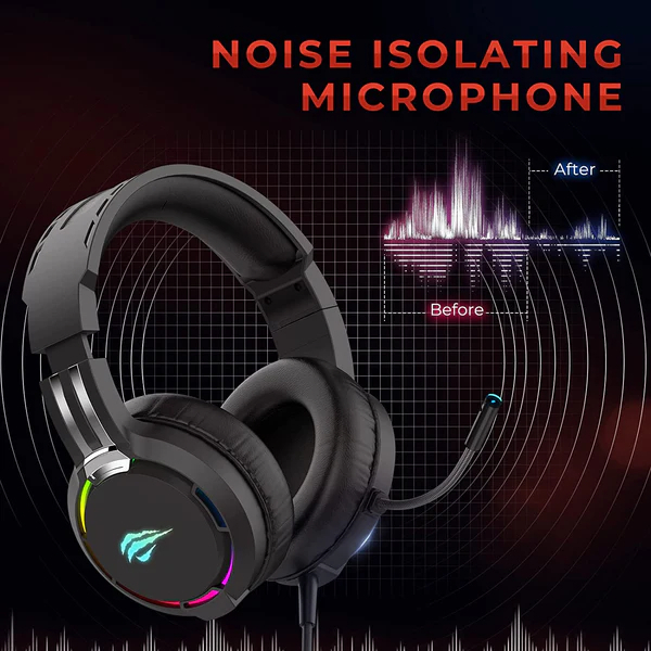 Ігрові навушники з мікрофоном HAVIT HV-H2010d RGB Black