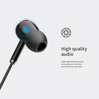 Вакуумні навушники з мікрофоном HAVIT HV-E306P Black