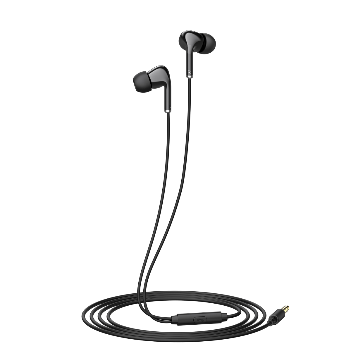 Вакуумні навушники з мікрофоном HAVIT HV-E306P Black