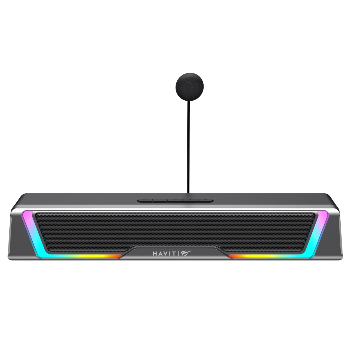 Ігрова колонка SOUNDBAR HAVIT SK221 6W USB+BT RGB Black+Gray