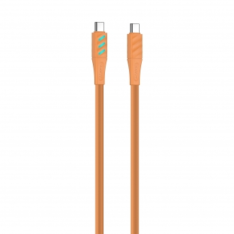 Кабель USB-C to USB-C HAVIT HV-CB6254 PD60W 3A 1м з LED індикатором Orange