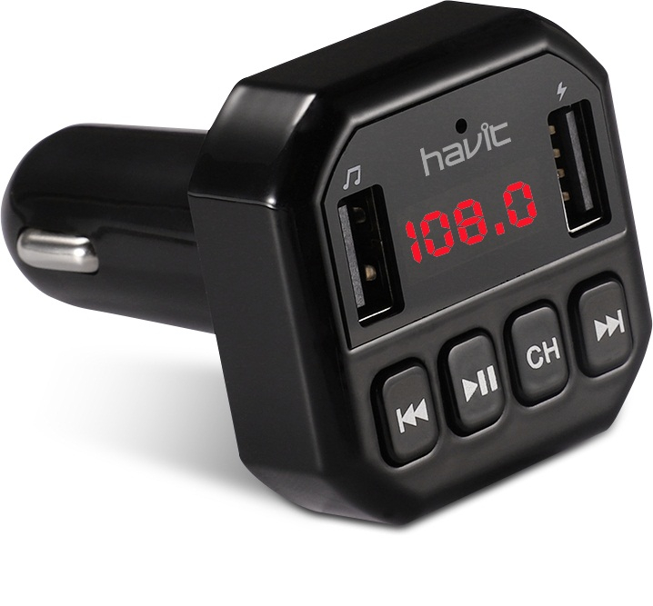 FM модулятор HAVIT HV-FM808BT Black FM модулятор HAVIT HV-FM808BT Black