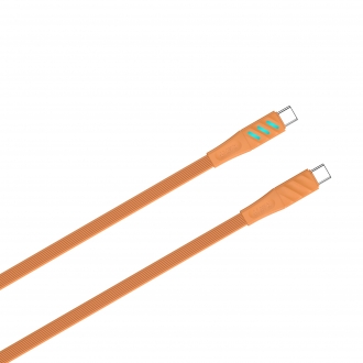 Кабель USB-C to USB-C HAVIT HV-CB6254 PD60W 3A 1м з LED індикатором Orange