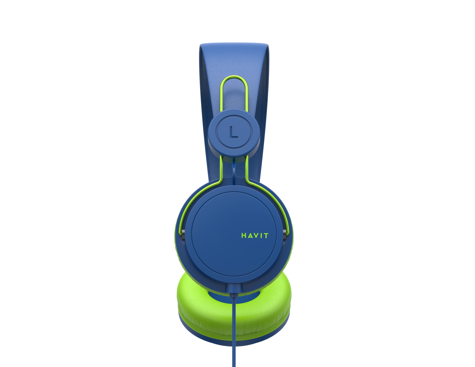 Навушники дротові накладні HAVIT HV-H2198D Blue/Green з мікрофоном