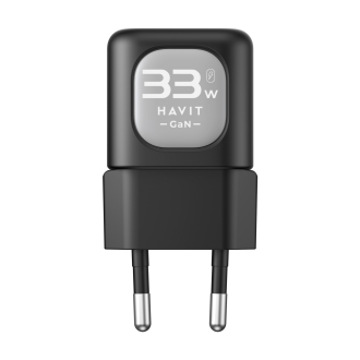 Зарядний пристрій HAVIT HV-UC230 GaN 33W USB-A+USB-C Black