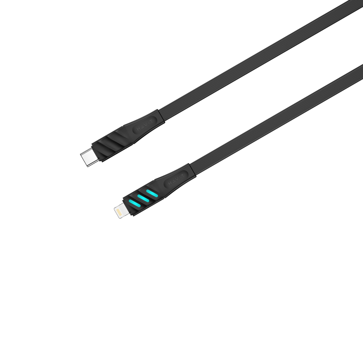 Кабель USB-C - Lightning HAVIT HV-CB6255 PD30W 1м з LED індикатором