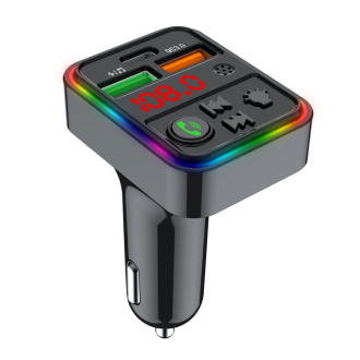 FM модулятор HAVIT FM821BT USB-A+USB-C PD25W RGB Black
