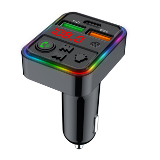 FM модулятор HAVIT FM821BT USB-A+USB-C PD25W RGB Black