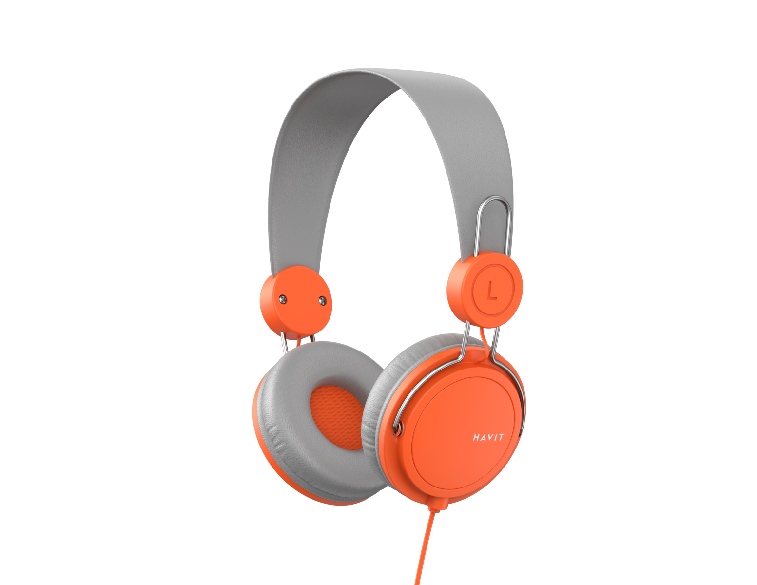 Навушники дротові накладні HAVIT HV-H2198D Gray/Orange з мікрофоном