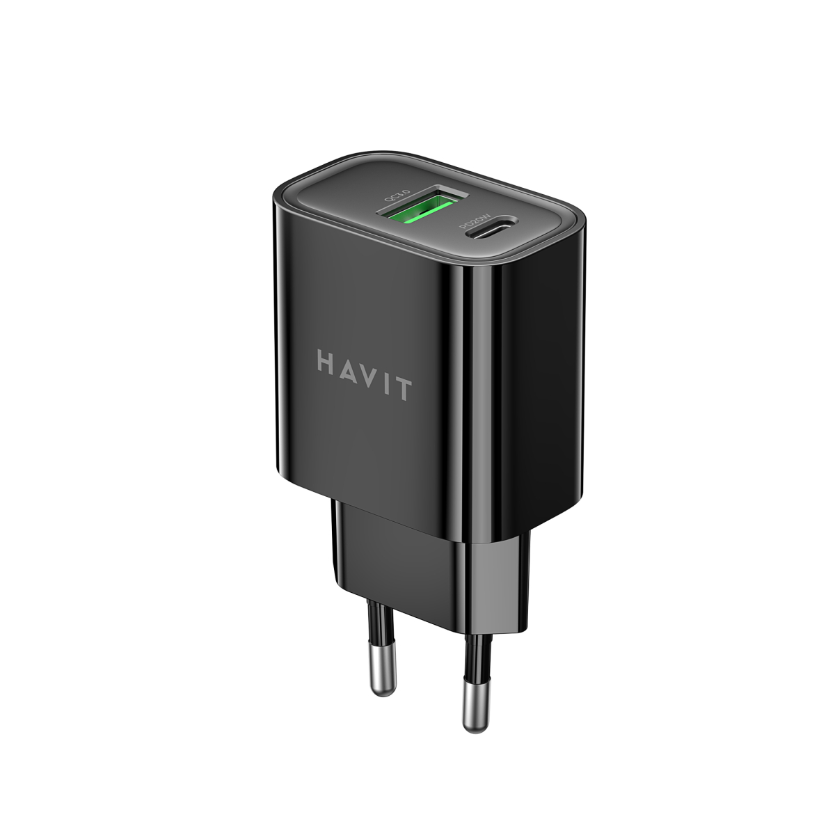 Зарядний пристрій HAVIT UC111 PRO 20W USB-A+USB-C Black Зарядний пристрій HAVIT UC111 PRO 20W USB-A+USB-C Black
