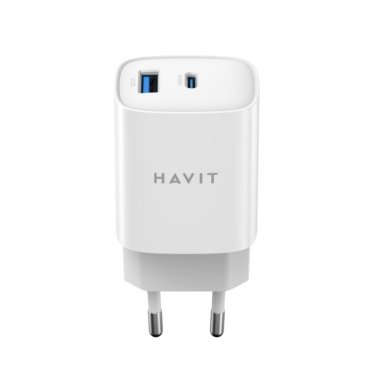 Зарядний пристрій HAVIT UC30 PRO GaN 30W USB-A+USB-C White