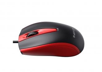 Дротова миша HAVIT HV-MS871 USB Red (1200 DPI, 3 кл)