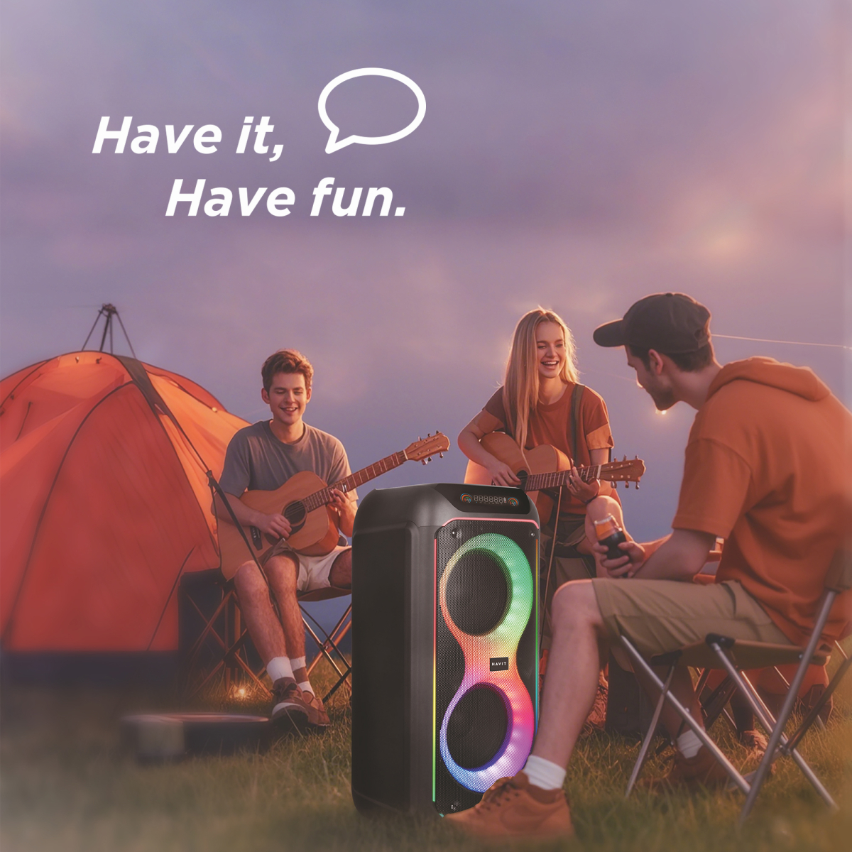Портативна колонка HAVIT SQ149BT 100W RGB Black Портативна колонка HAVIT SQ149BT 100W RGB Black