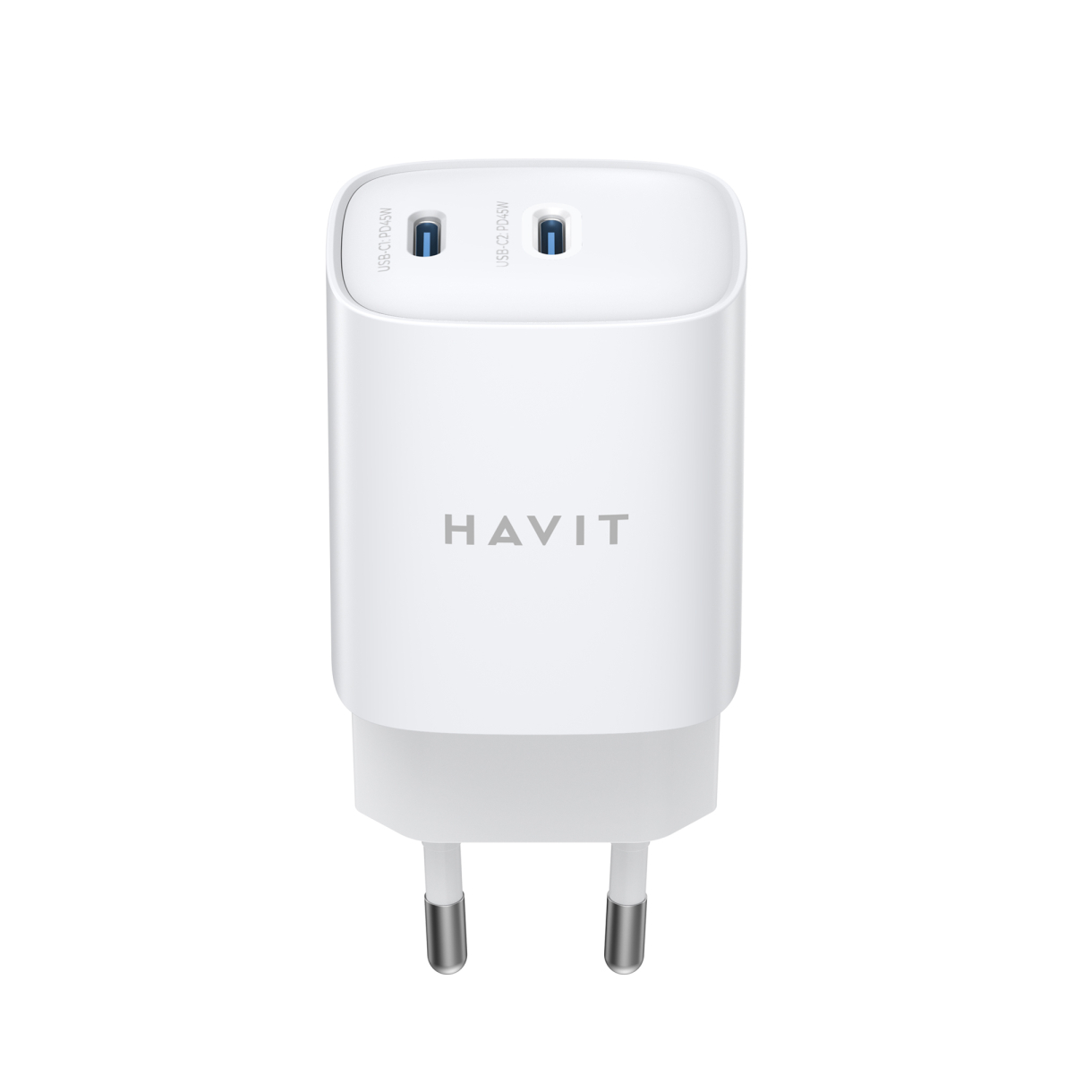 Зарядний пристрій HAVIT UC45 PD45W 2xUSB-C White