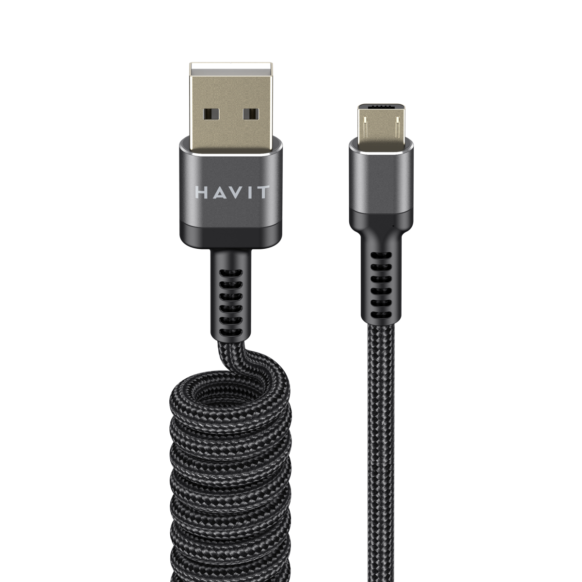 Кабель спіральний Micro USB HAVIT HV-CB6250 2.4A 1.5м