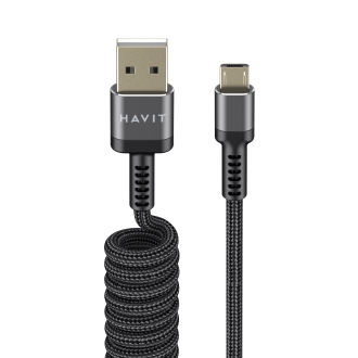 Кабель спіральний Micro USB HAVIT HV-CB6250 2.4A 1.5м